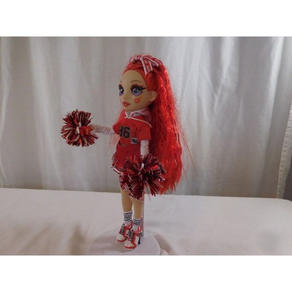 Rainbow High Cheer Ruby Anderson Red Fashion Cheerleader Doll with Pom poms - Picture 12 of 13